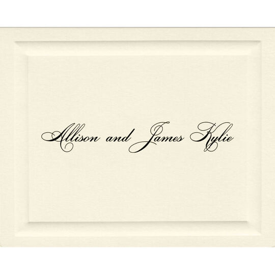 Embossed Elegance Folded Note Cards - Raised Ink